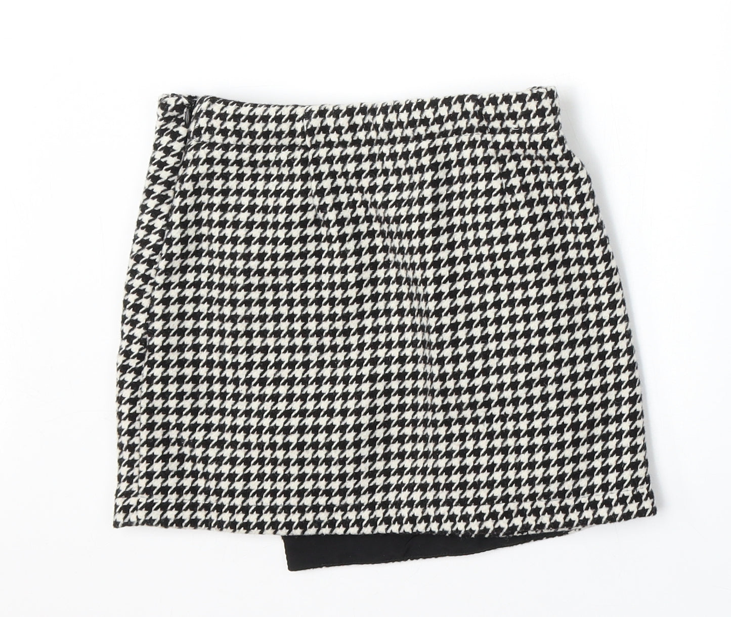 NEXT Girls White Houndstooth Polyester A-Line Skirt Size 7 Years  Regular