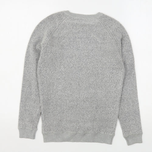 NEXT Boys Grey Round Neck  Acrylic Pullover Jumper Size 12 Years