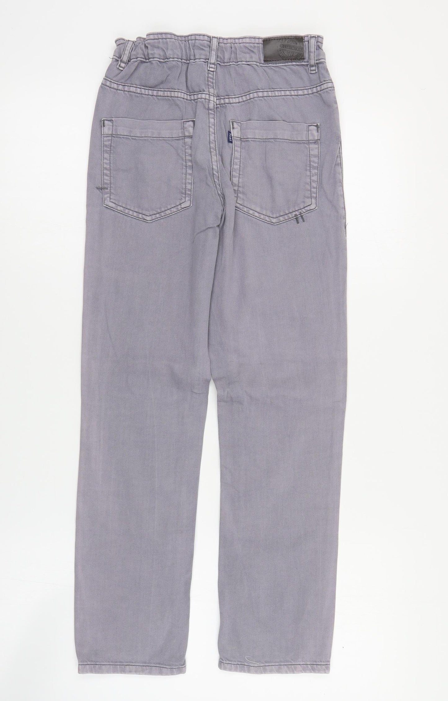 Cherokee Boys Purple  Cotton Straight Jeans Size 9-10 Years  Regular Zip