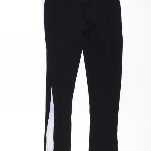 Miss Evie Girls Black  Polyester Jogger Trousers Size 10-11 Years  Regular Pullover - Leggings, Believe