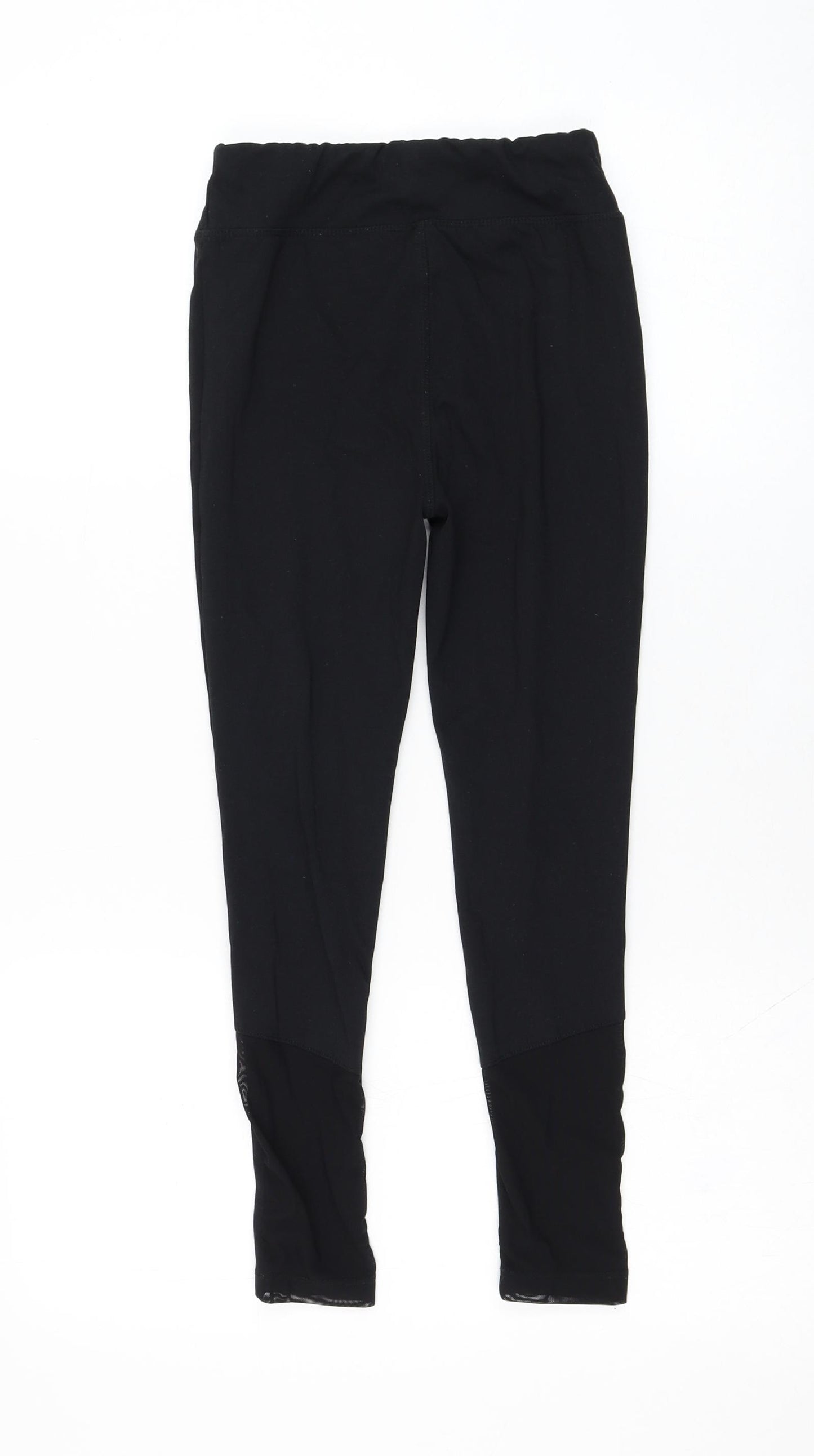 Dunnes Stores Girls Black  Polyester Jogger Trousers Size 9 Months  Regular Pullover - Leggings, Mesh accent