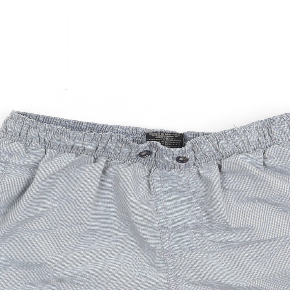 Trespass Boys Black Check Cotton Sweat Shorts Size M  Regular  - Swim Short