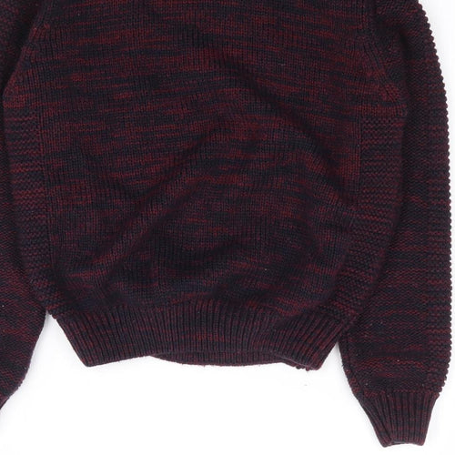 Matalan Boys Red Crew Neck  Acrylic Pullover Jumper Size 10 Years  Pullover