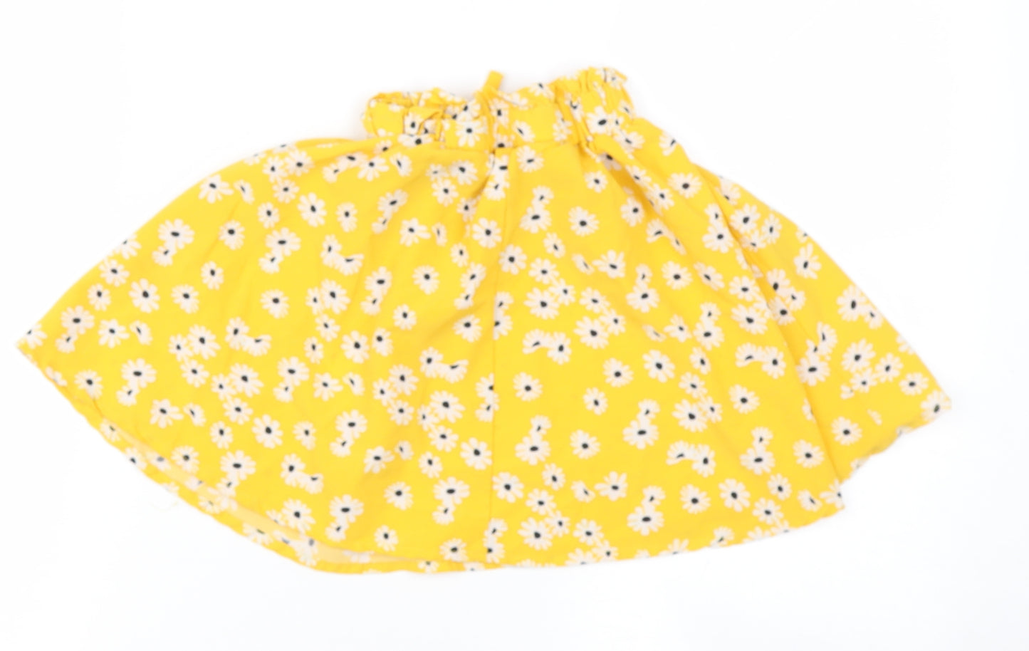Preworn Girls Yellow  Vinyl A-Line Skirt Size 2 Years