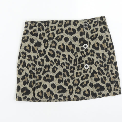 NEXT Girls Multicoloured Animal Print Polyester A-Line Skirt Size 9 Years  Regular Zip