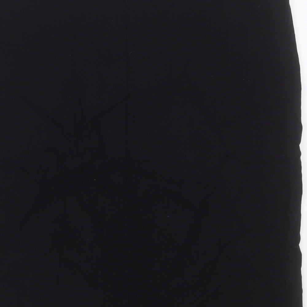 Stark Womens Black  Viscose Straight & Pencil Skirt Size 16   Hook & Eye
