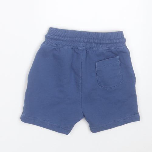 NEXT Boys Blue  Cotton Sweat Shorts Size 2 Years  Regular Tie
