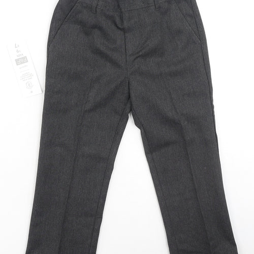 F&F Boys Grey  Polyester Dress Pants Trousers Size 4-5 Years  Regular