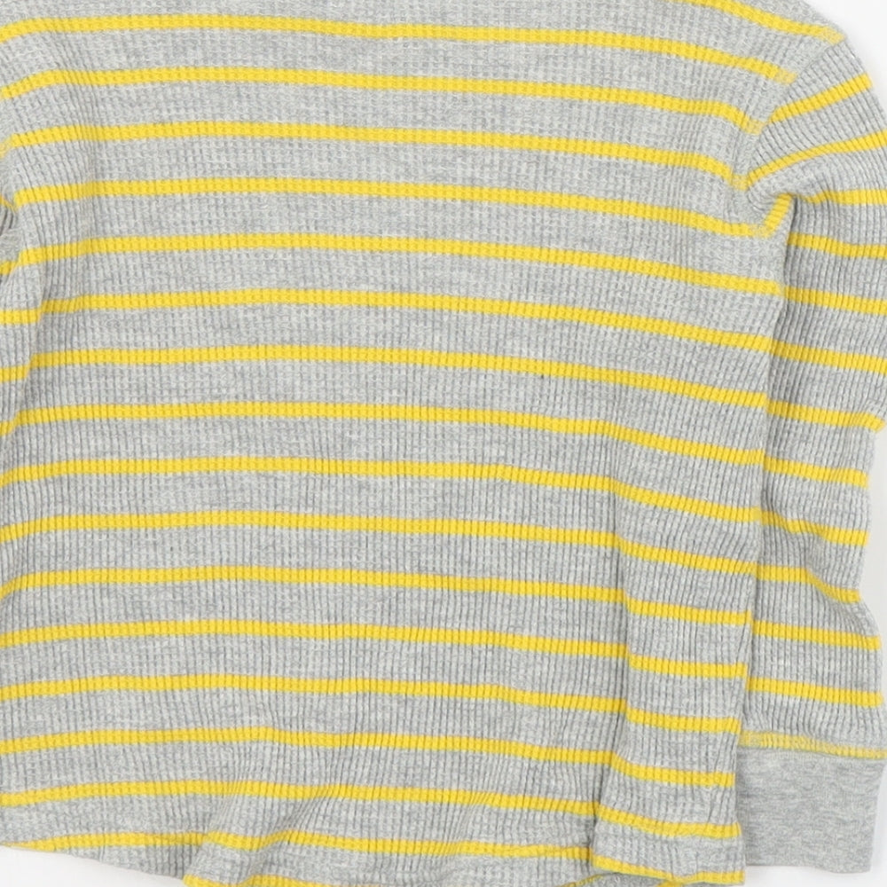 Gap Boys Yellow Round Neck Striped Cotton Pullover Jumper Size 3 Years  Pullover
