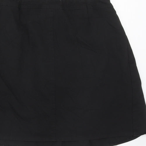 Marks and Spencer Girls Black  Polyester Pleated Skirt Size 12-13 Years  Regular Zip