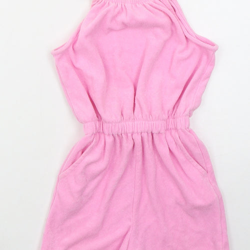 Matalan Girls Pink  Polyester Playsuit One-Piece Size 8 Years  Pullover