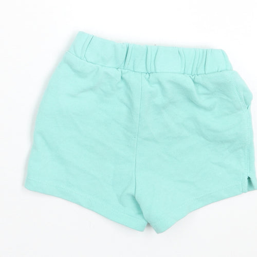 Gap Girls Green  Cotton Sweat Shorts Size 3 Years  Regular Tie
