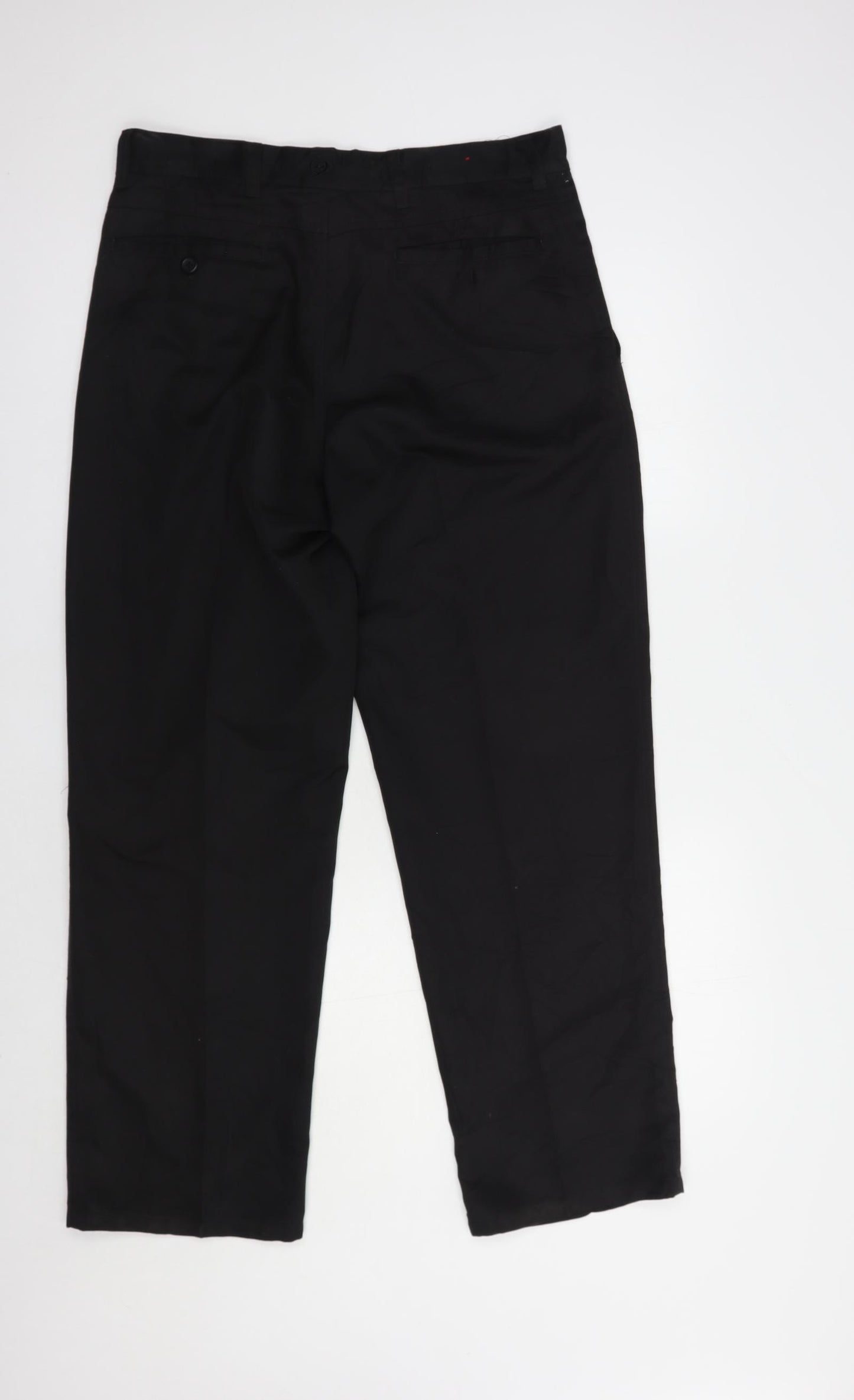 Dunlop Mens Black  Polyester Trousers  Size 32 in L29 in Regular Button
