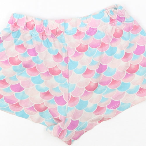Dunnes Stores Girls Multicoloured Geometric Cotton Sweat Shorts Size 5-6 Years  Regular