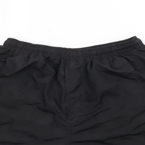 Preworn Mens Black  Polyester Sweat Shorts Size L L6 in Regular Drawstring