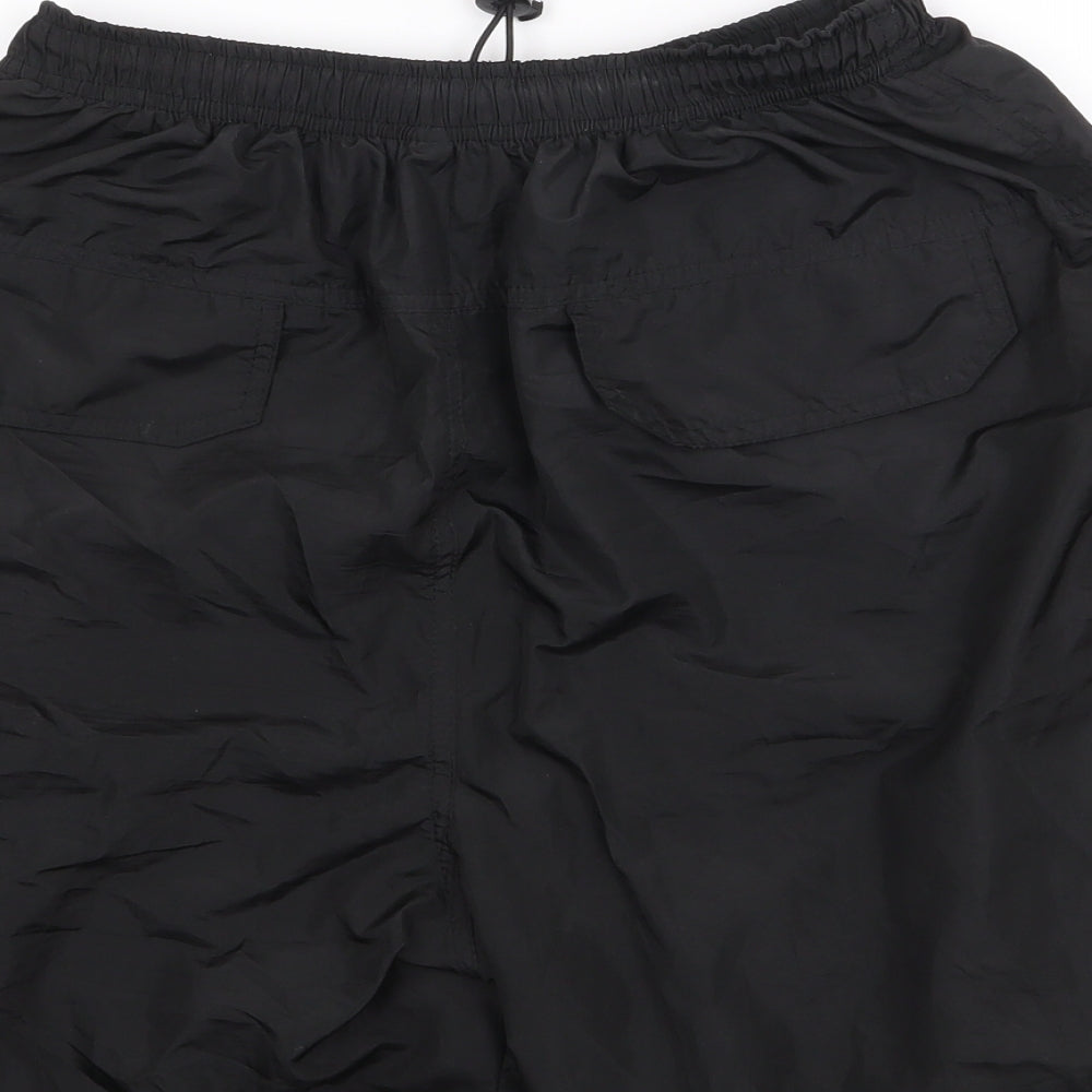 Preworn Mens Black  Polyester Sweat Shorts Size L L6 in Regular Drawstring