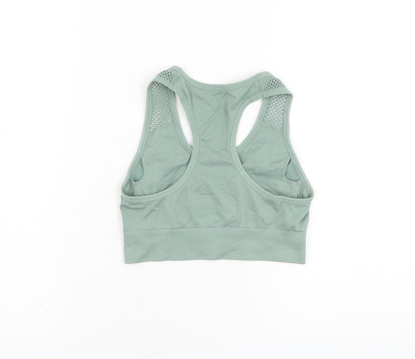 Dunnes Stores Womens Green  Polyamide Cropped Tank Size XS Round Neck Pullover - Sports bra