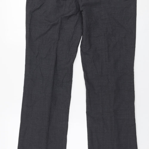 Untold Womens Grey  Polyester Trousers  Size 12 L32 in Regular Zip