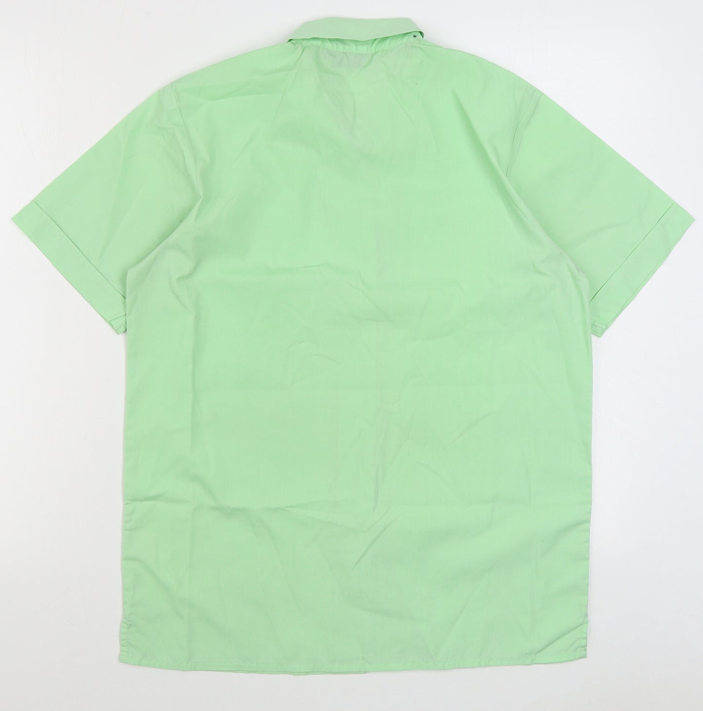 Banner Mens Green  Cotton  Polo Size M Collared Button