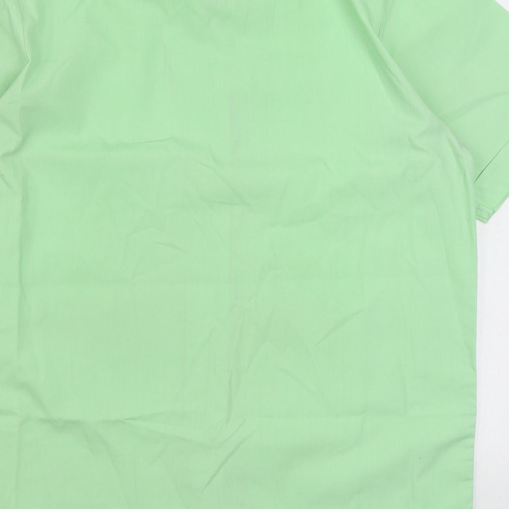 Banner Mens Green  Cotton  Polo Size M Collared Button