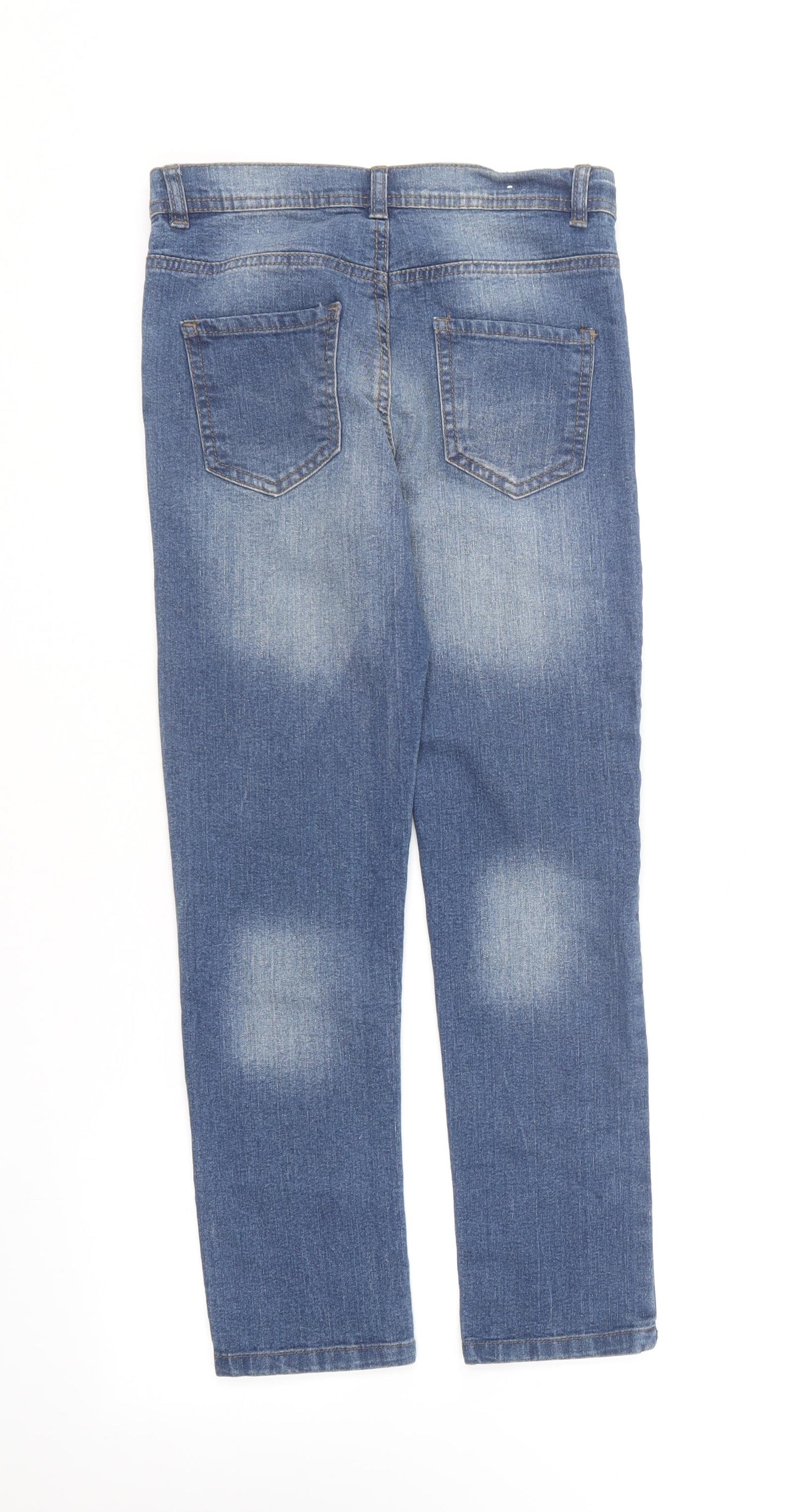 Denim & Co. Girls Blue  Cotton Skinny Jeans Size 10-11 Years  Regular