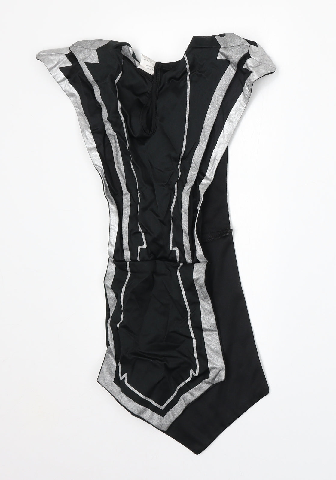 Preworn Boys Silver V-Neck  Polyester Vest Jumper Size M