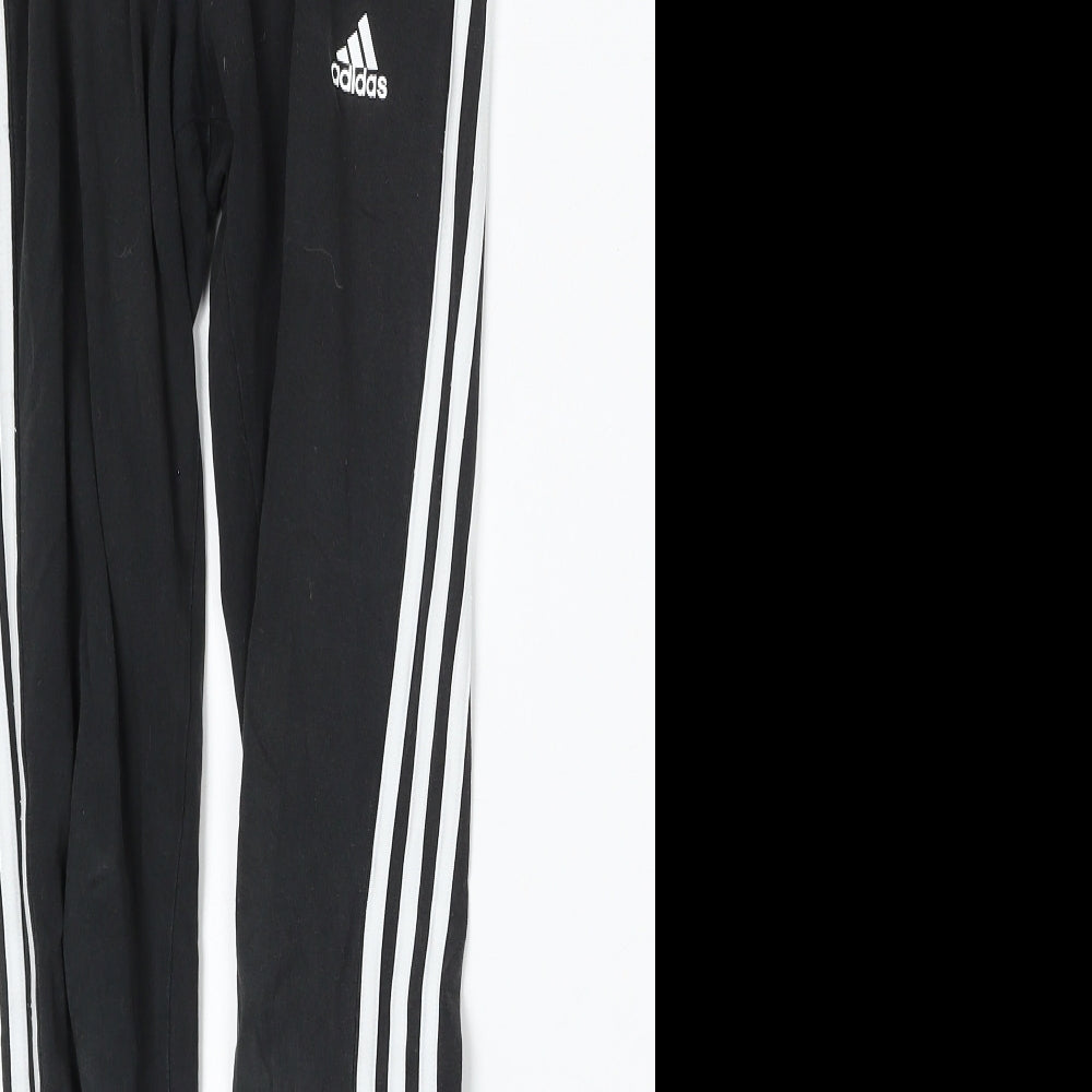 adidas Womens Grey Striped Cotton Jogger Leggings Size S L29 in Regular