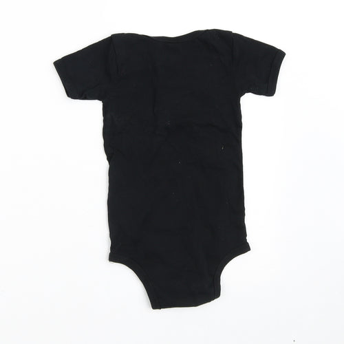 Bella & Canvas Baby Black  100% Cotton Babygrow One-Piece Size 18-24 Months  Button - coffee