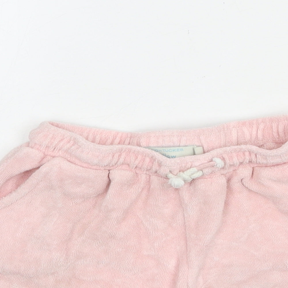 Leigh Tucker Girls Pink  Cotton Sweat Shorts Size 6-7 Years  Regular Drawstring