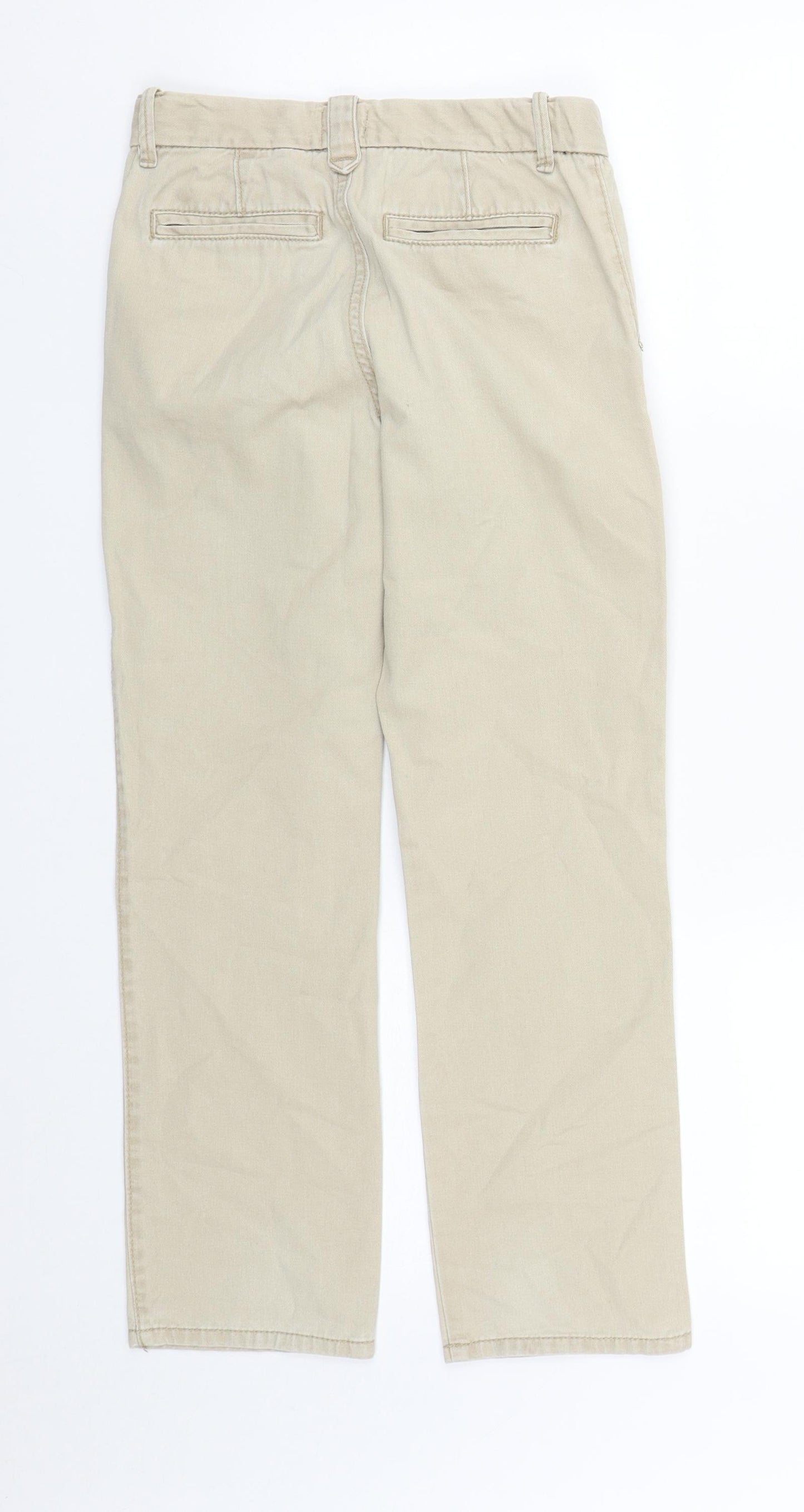 Gap Boys Beige  Cotton Straight Jeans Size 10 Years  Regular Zip