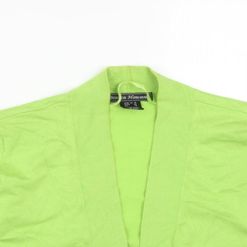 Jessica Howard Womens Green V-Neck  Viscose Pullover Jumper Size 16