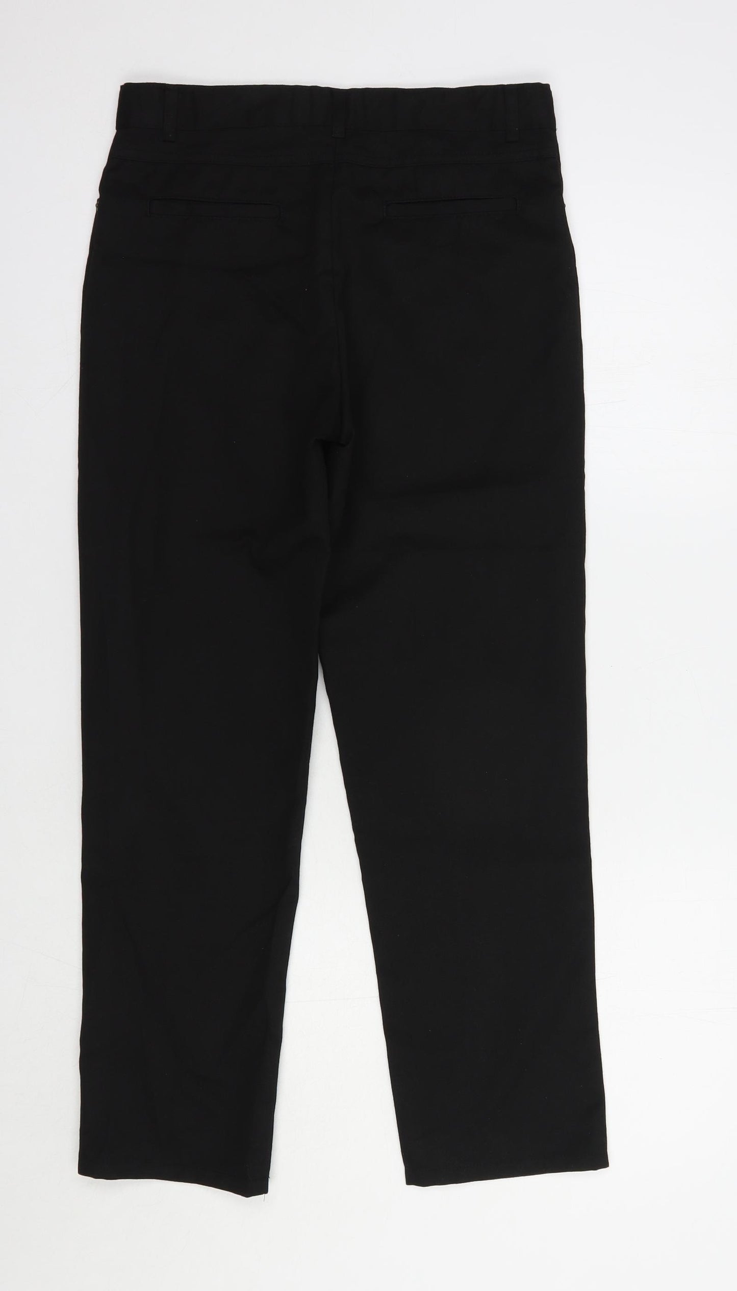 Urban Outlaws Boys Black  Polyester Dress Pants Trousers Size 12 Years  Regular Button