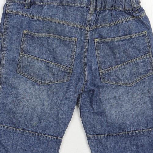 TU Boys Blue  Cotton Cargo Shorts Size 6 Years  Regular Buckle