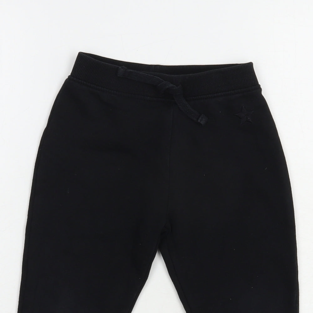 Dunnes Stores Girls Black  Cotton Jogger Trousers Size 2-3 Years  Regular Drawstring