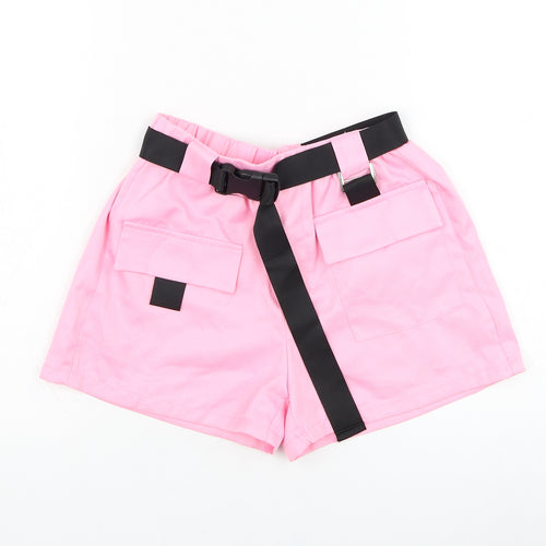 SheIn Girls Pink  Polyester Bermuda Shorts Size 8-9 Years  Regular