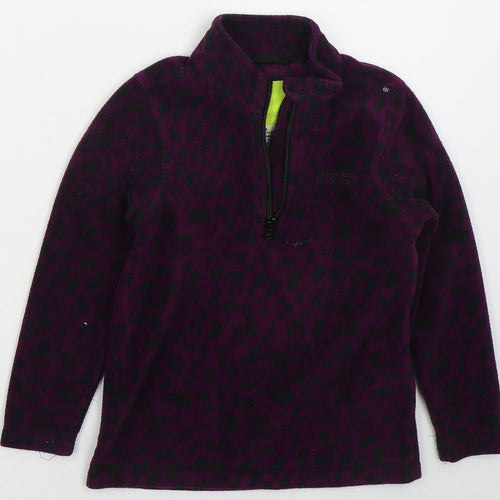 Regatta Girls Purple Animal Print  Jacket  Size 3-4 Years  Zip