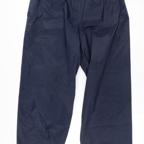 Stormbreak Mens Blue  Polyester Rain Trousers Trousers Size L L28 in Regular