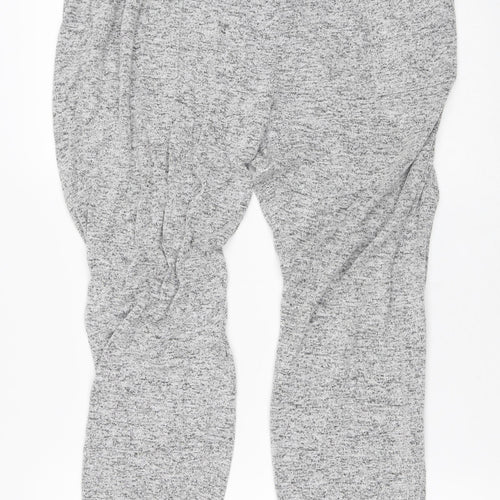 Preworn Mens Grey Geometric Viscose Sweatpants Trousers Size L L25 in Regular