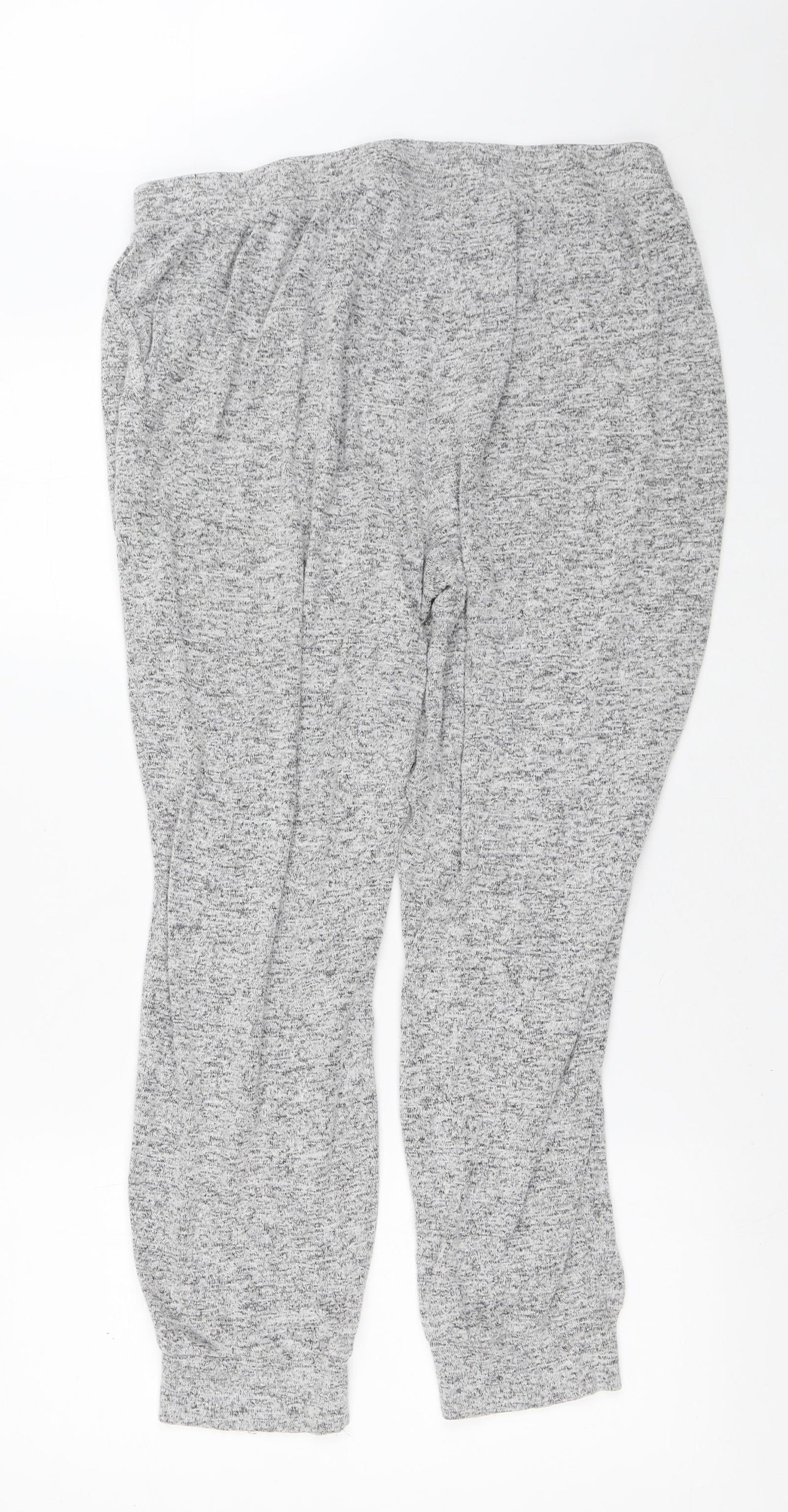 Preworn Mens Grey Geometric Viscose Sweatpants Trousers Size L L25 in Regular