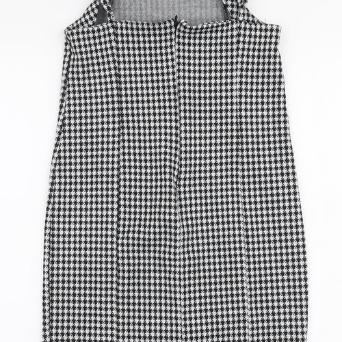 Primark Girls Black Houndstooth Polyester A-Line  Size 11-12 Years  High Neck Zip