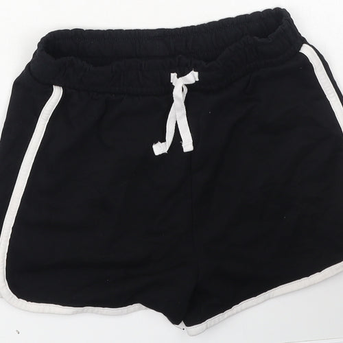 George  Girls Black  Cotton Sweat Shorts Size 9-10 Years  Regular