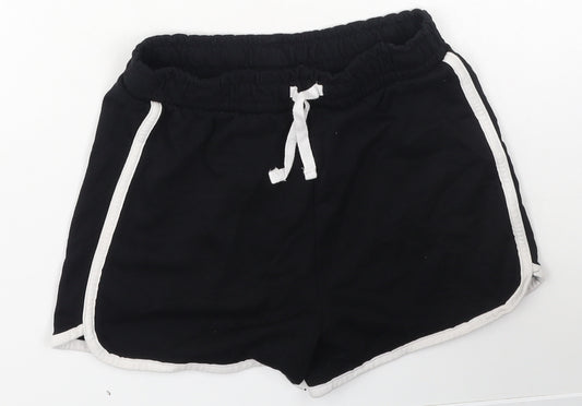 George  Girls Black  Cotton Sweat Shorts Size 9-10 Years  Regular