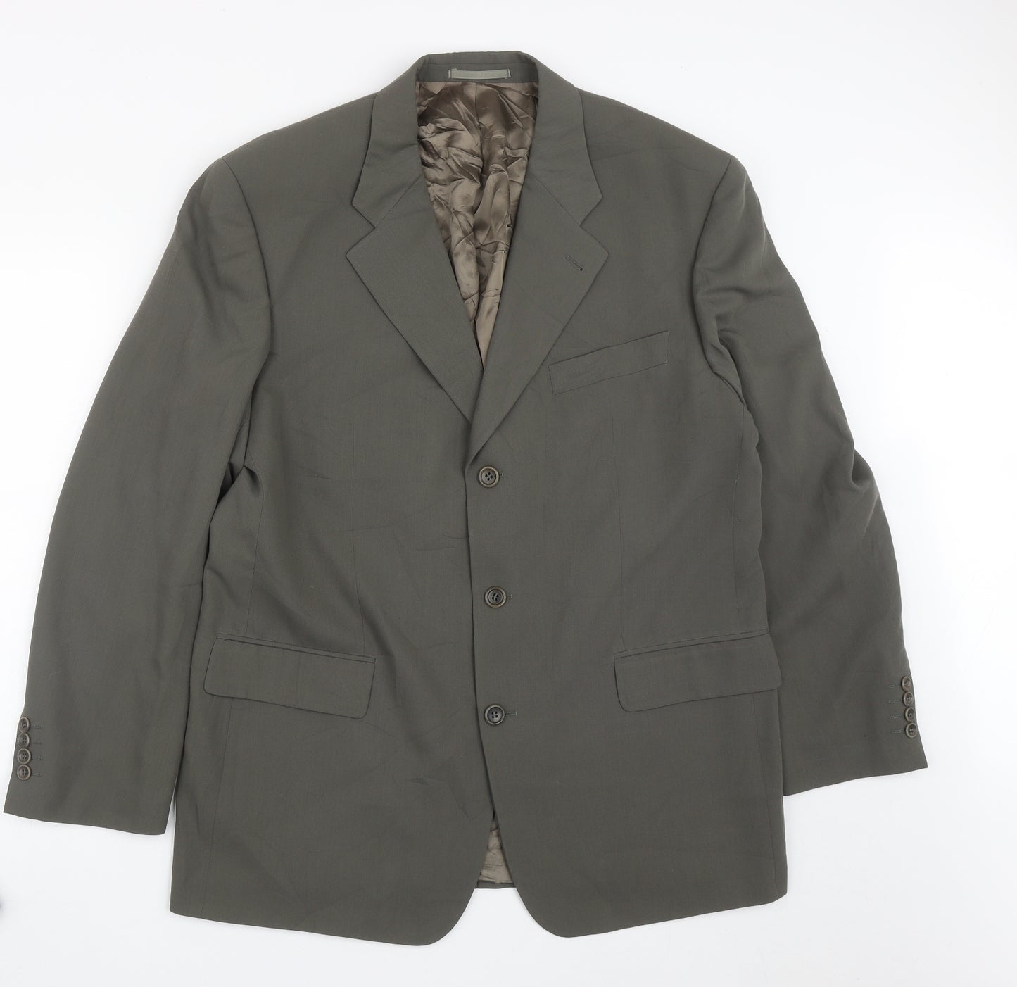 HUGO BOSS Mens Grey  Wool Jacket Suit Jacket Size 44