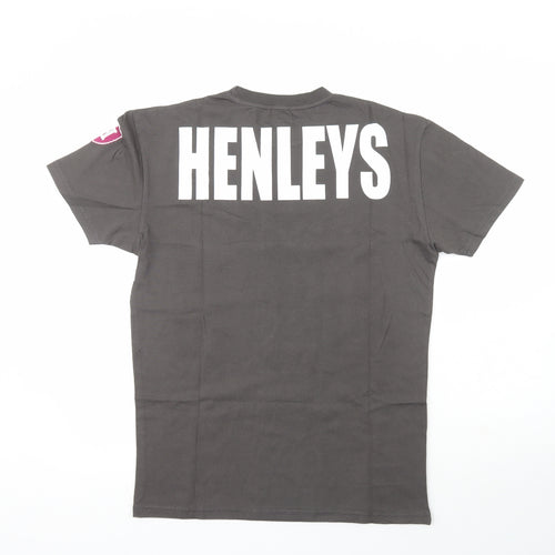 Henleys Womens Green  100% Cotton Basic T-Shirt Size 3XL Crew Neck - Slogan