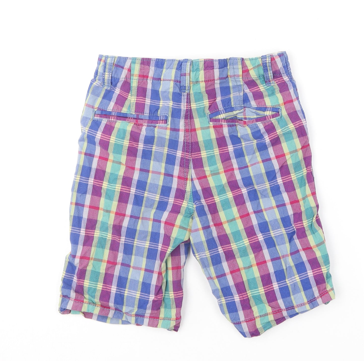 Gap Boys Multicoloured Plaid Cotton Chino Shorts Size 7 Years  Regular
