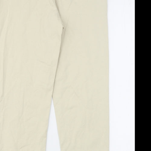 D&CO Womens Beige  Cotton Sweatpants Trousers Size XS L24 in Regular