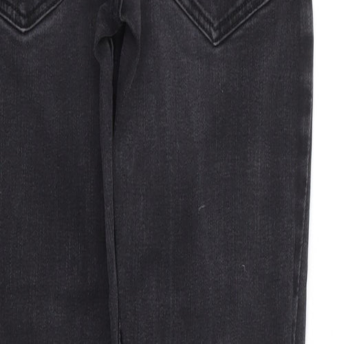 H&M  Boys Black  Cotton Skinny Jeans Size 11 Years L24 in Regular Zip