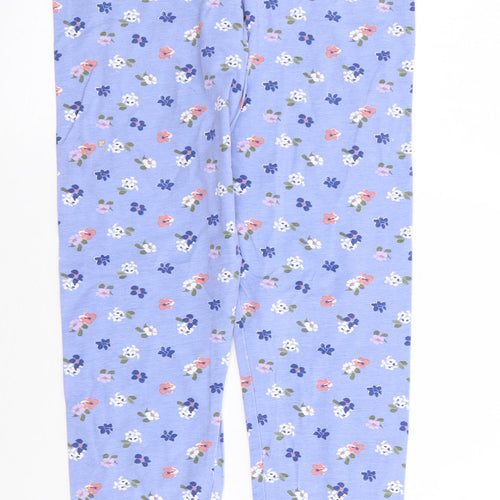 Fat Face Girls Blue Floral Cotton Jegging Trousers Size 10-11 Years L24 in Regular