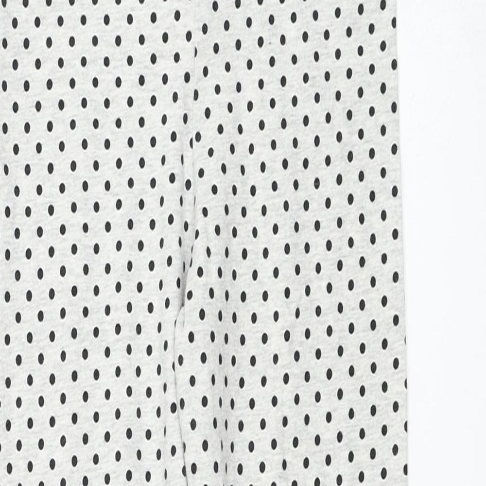 F&F Girls Grey Polka Dot Cotton Jogger Trousers Size 8-9 Years  Regular Pullover - Leggings