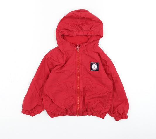 Small Steps Boys Red   Jacket  Size 3 Years  Zip - Baseball
